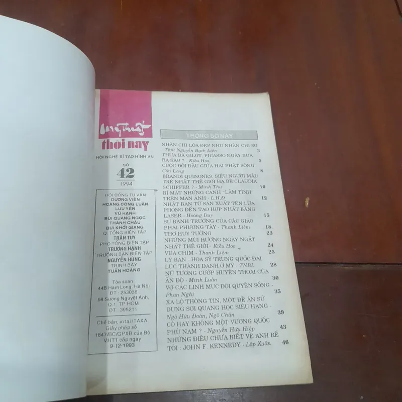 MỸ THUẬT THỜI NAY số 42 năm 1994 732980