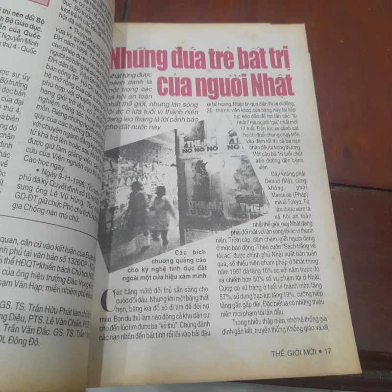 THẾ GIỚI MỚI số 313 ngày 23.11.1998 785501