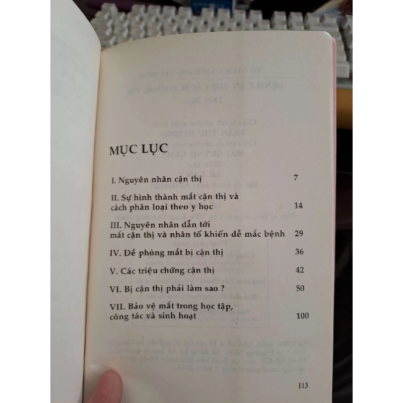 Cận thị - Cách phòng trị - Thôi Hạo SỨC KHỎE - THỂ THAO HCM.TN1008 923849