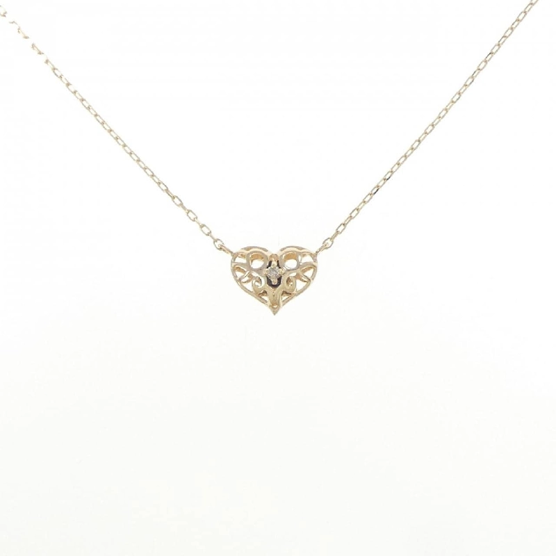 K10YG Dây chuyền hình trái tim Sapphire - Hàng hiệu Chính hãng 859654