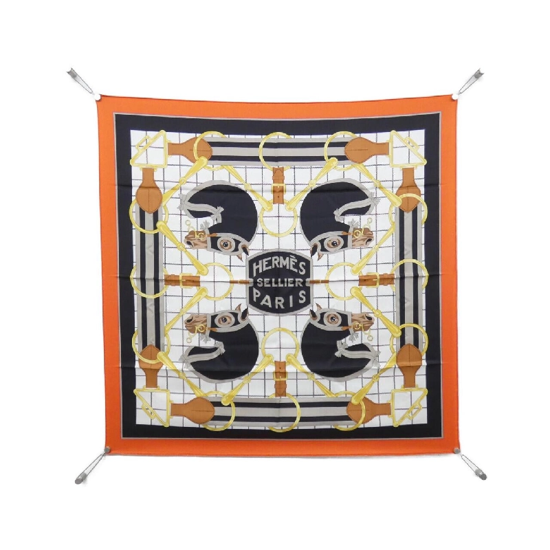 Khăn quàng cổ HERMES SELLIER PARIS 624624