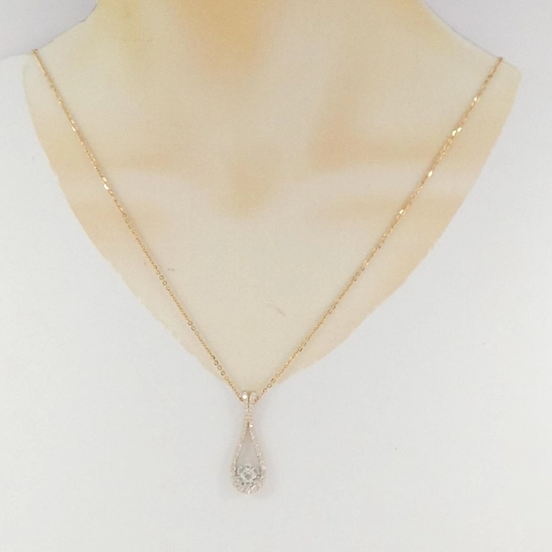 K18PG/PT900 Dây chuyền kim cương hoa 0.93CT - Hàng hiệu Authentic 846325