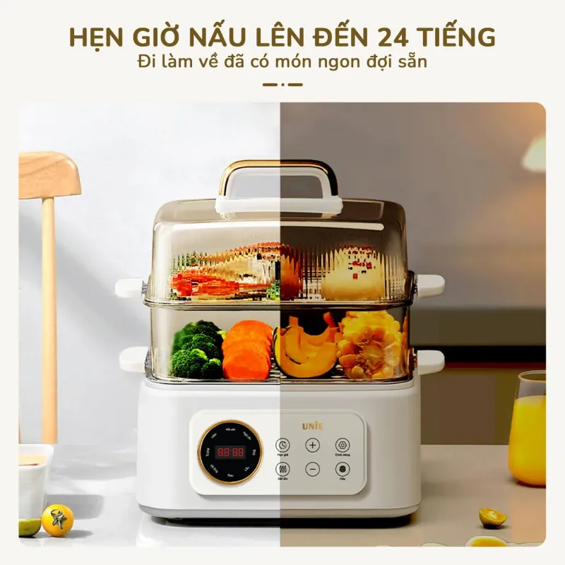 UNIE UE668 – Nồi Lẩu Hấp Đa Năng 3 Tầng 10L, 8 Chế Độ Tự Động – Bếp Nhà Sang Xịn 728608