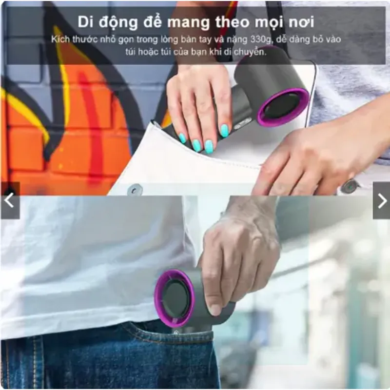 Quạt sạc cầm tay mini gió mạnh,100 tốc độ gió 991654