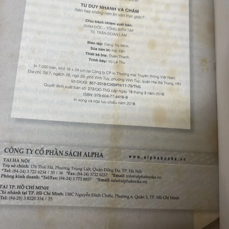 Tư duy nhanh và chậm Daniel Kahneman khổ lớn 722741