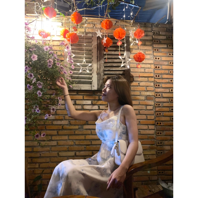 Đầm hoa màu xanh biển 462858