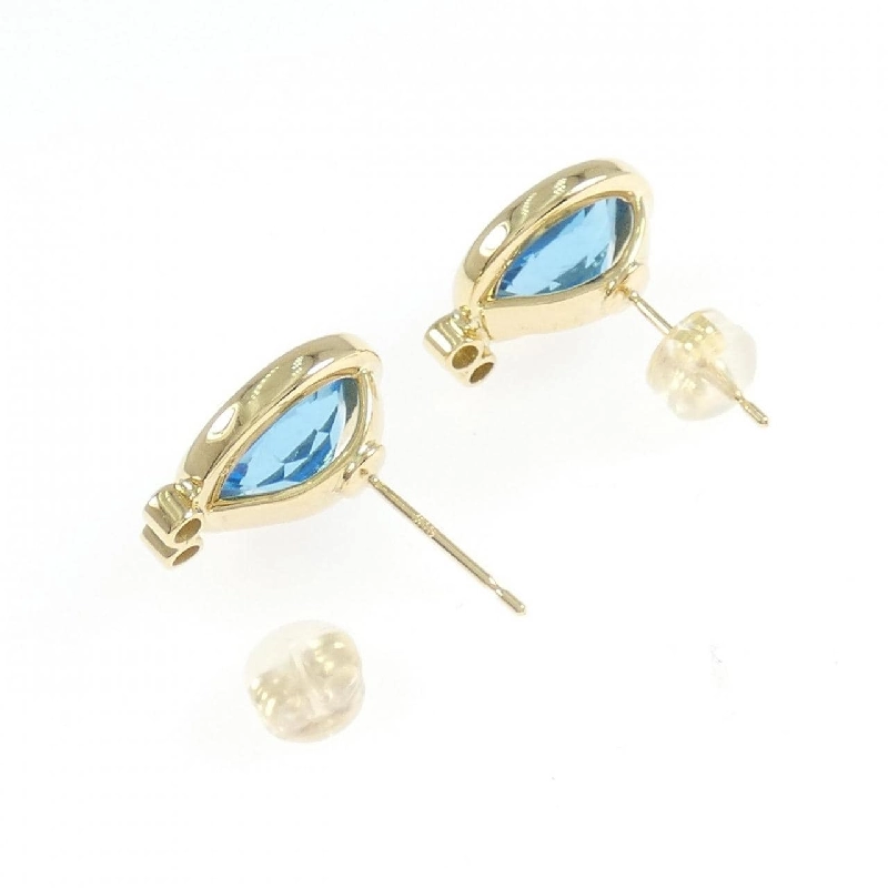 K18YG Blue Topaz Bông tai 6.93CT - Hàng hiệu Chính hãng 869064