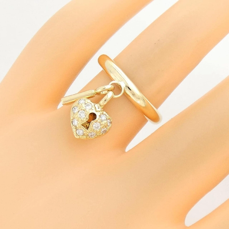 Nhẫn kim cương hình trái tim × chìa khóa K18YG 667243