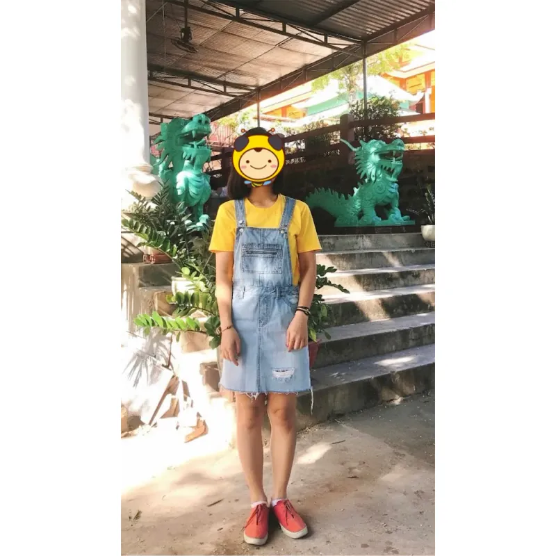 Váy yếm jean nữ ngắn - Topten - size M, đã qua sử dụng 780590