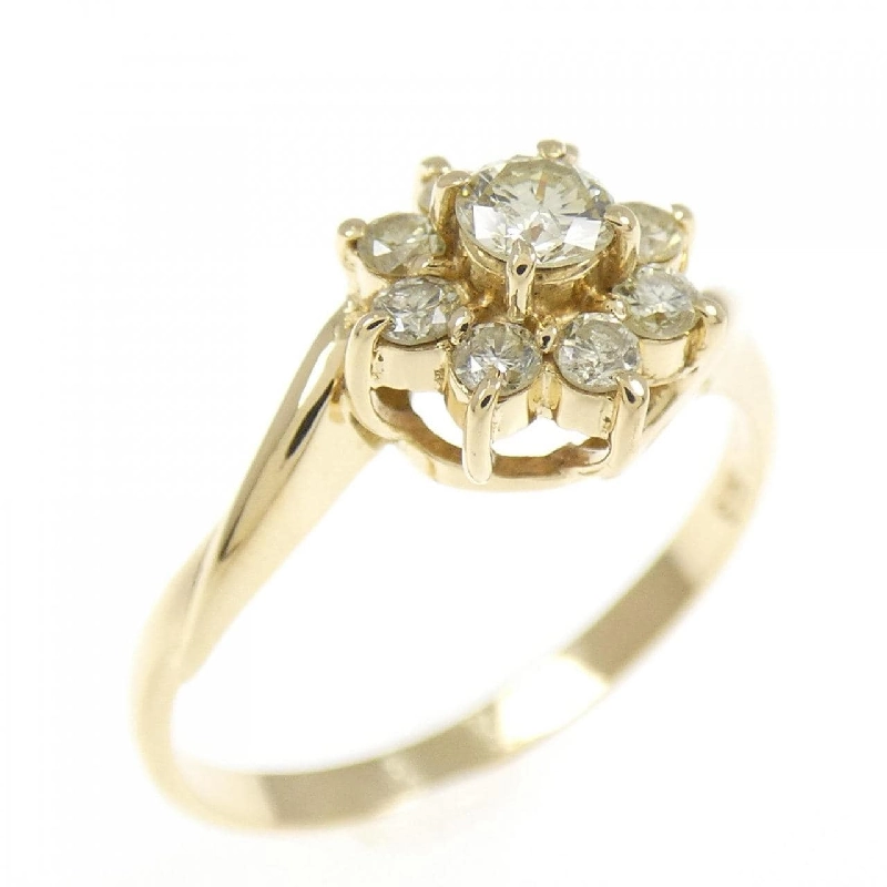 Nhẫn kim cương hoa K18YG 0.32CT 668347