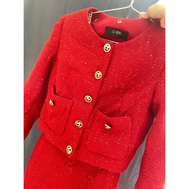 Váy dạ đỏ sixdo 728368