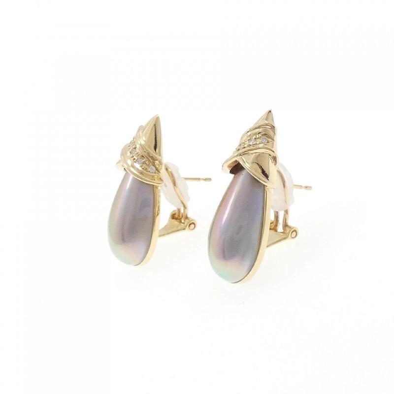 K18YG Mabe Pearl Earrings - Hàng hiệu Chính hãng 869566