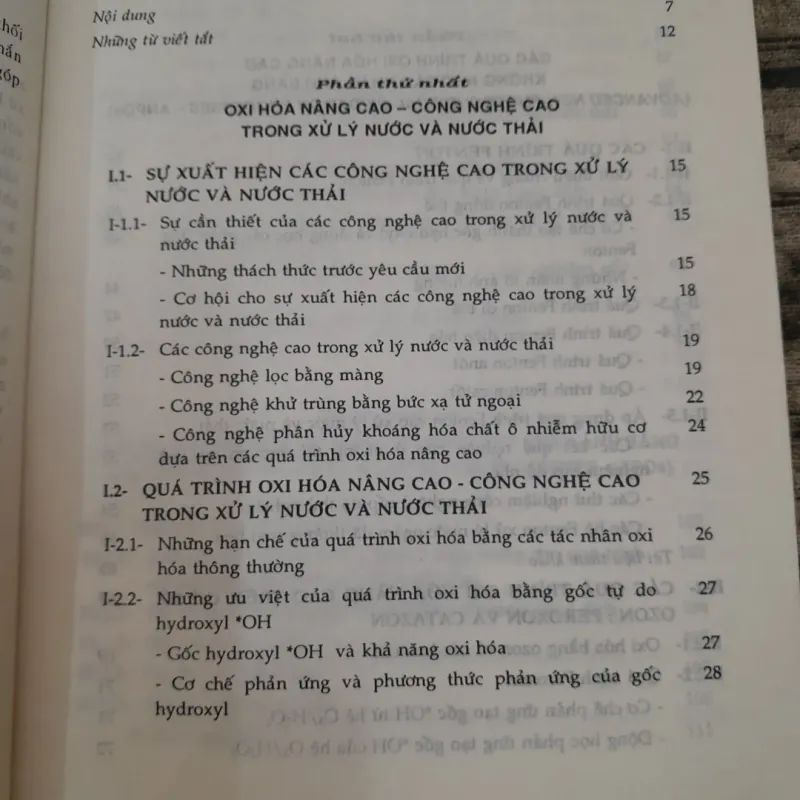 Quá trình OXY HÓA NÂNG CAO trong Xử lý Nước và Nước thải. Giáo sư TSKH Trần Mạnh Trí  577706