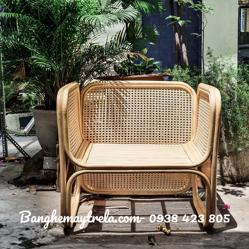 Ghế mây vuông kết hợp lưới mắt cáo 518233
