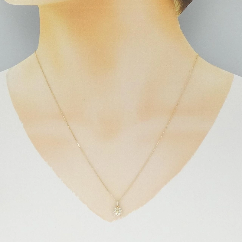 K18YG Hoa Kim Cương Dây Chuyền 0.25CT - Hàng hiệu Chính hãng 859789