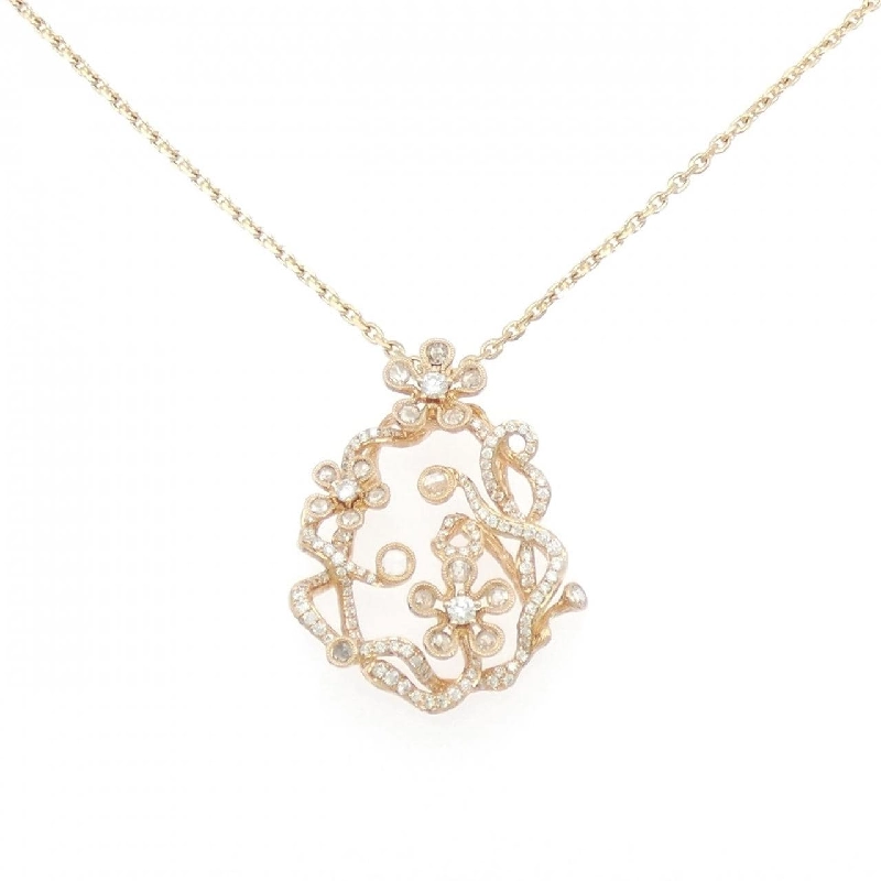 750PG/K18PG Hoa Văn Dây Chuyền Kim Cương 1.08CT - Hàng hiệu Chính Hãng 857146