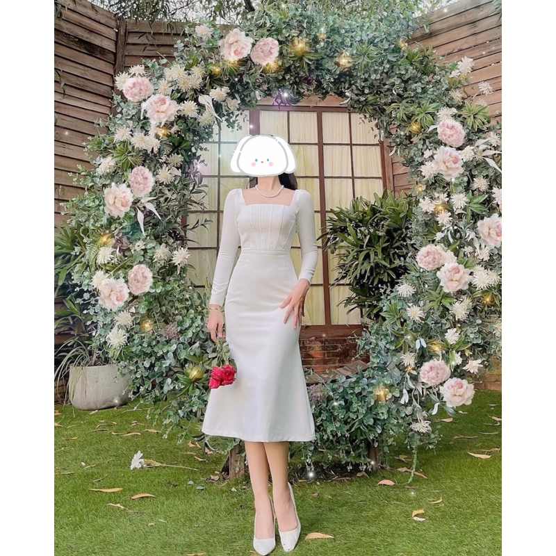 Đầm đuôi cá Story clothes trắng S mới 483373