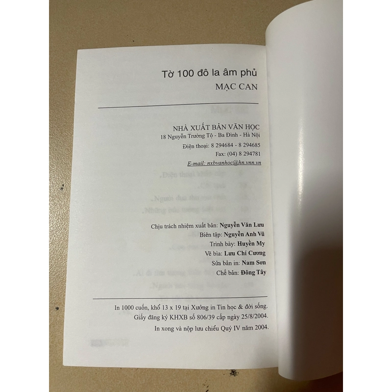 Tờ 100 đô là âm phủ - Mạc Can (c43) 507500