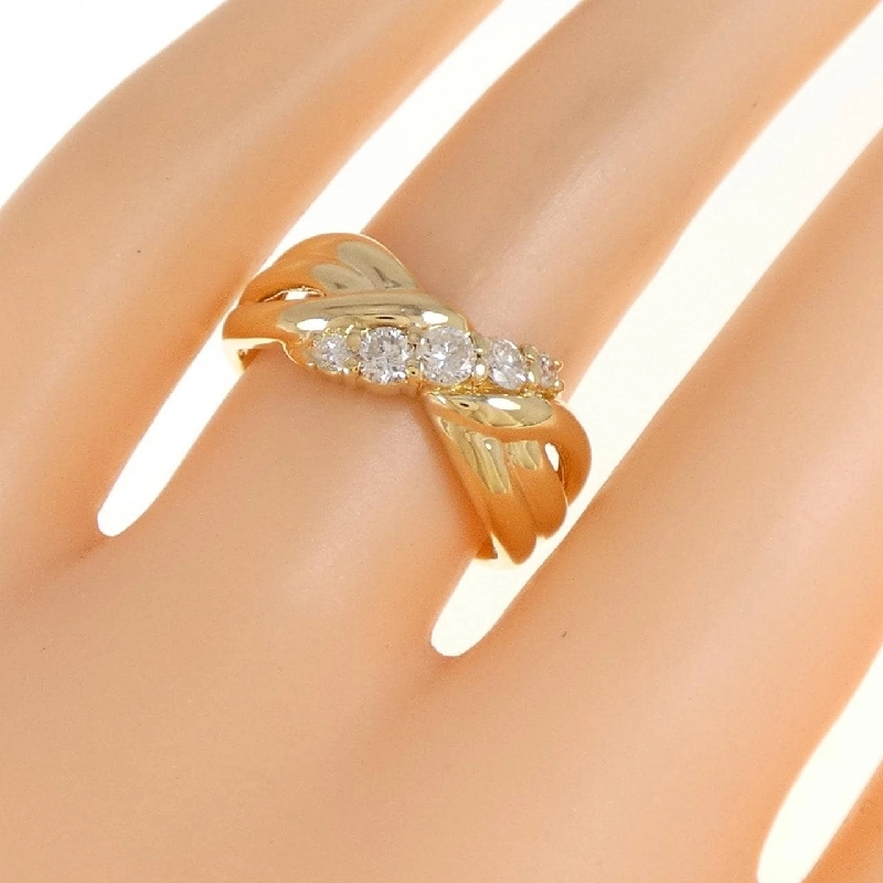 Nhẫn kim cương K18YG 0.35CT 671882