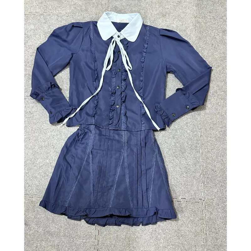 Set áo váy xanh than 1013040