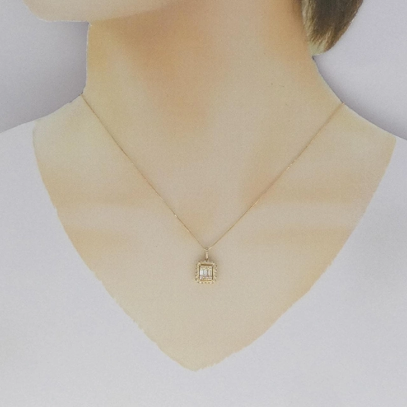 K18YG Dây chuyền kim cương 0.45CT - Hàng hiệu Chính hãng 860190