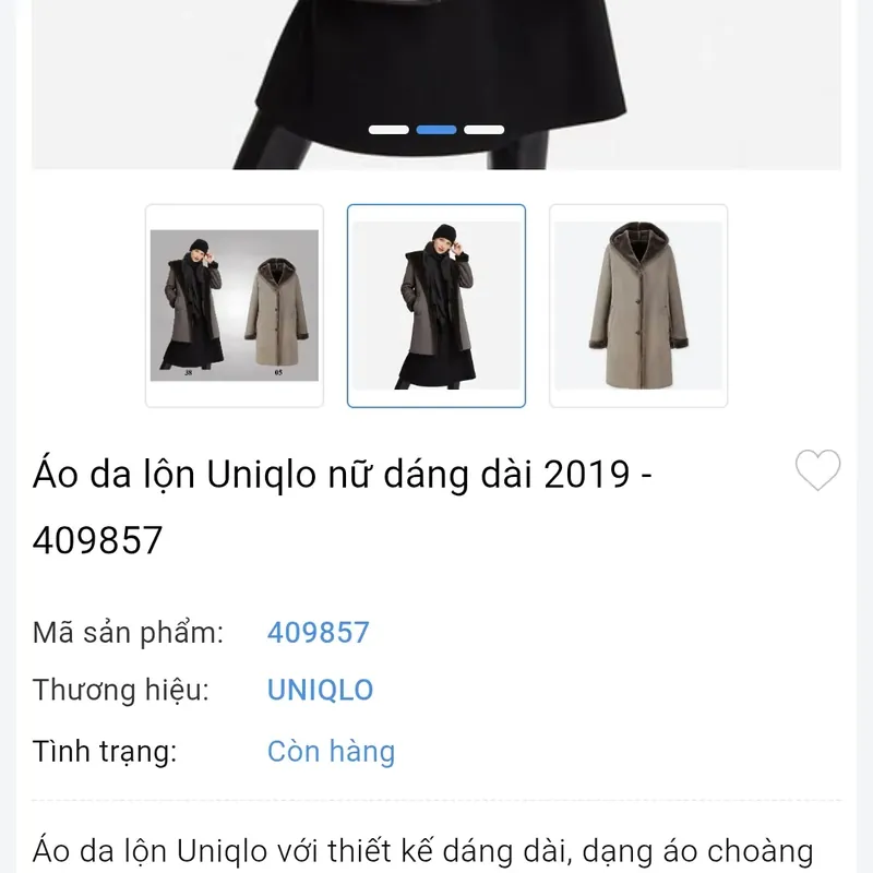 Áo mùa đông có nón  564759