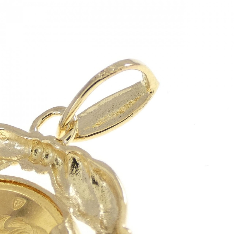 K18YG(枠) Đồng xu mặt dây chuyền - Hàng hiệu Authentic 864313