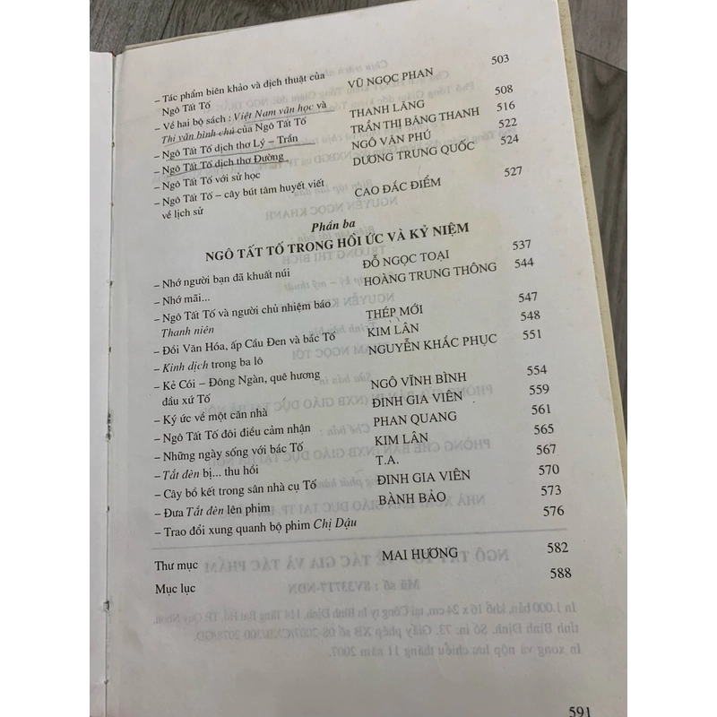 Ngô Tất Tố về tác gia và tác phẩm. 999 463899