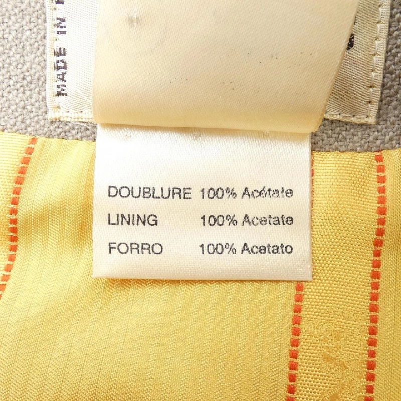 Áo khoác không cổ HERMES với nút sừng - Hàng hiệu Authentic 819178