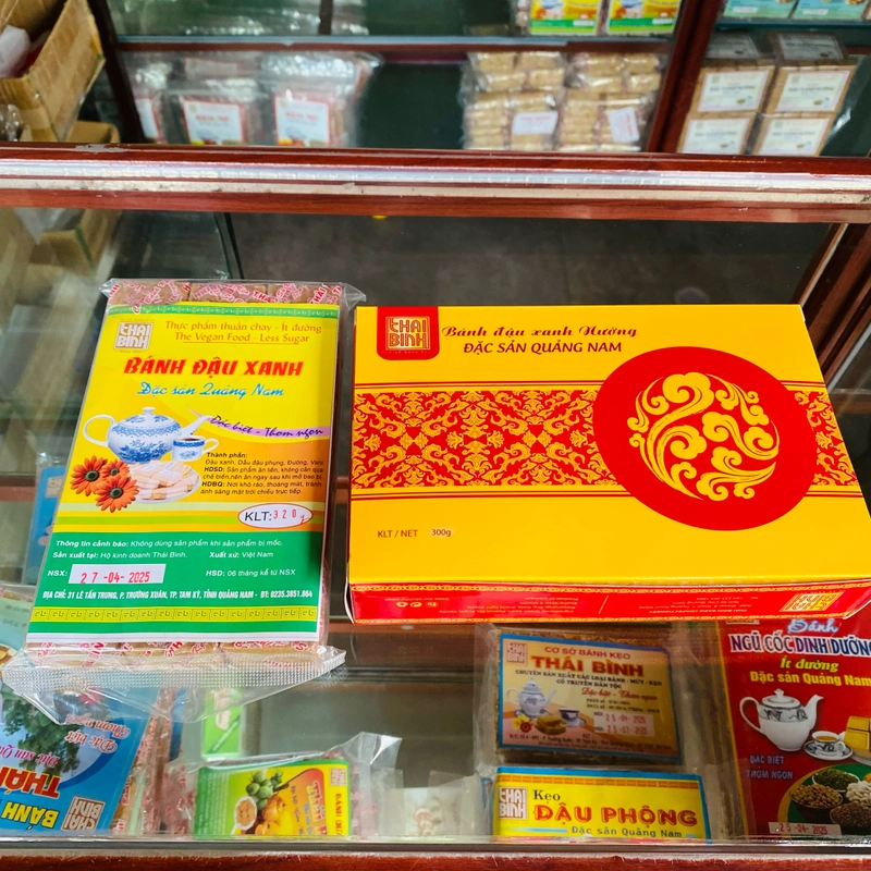 Combo 5 hộp bánh đậu xanh nướng (300g x 5) Thái Bình - Đặc sản Quảng Nam  443134