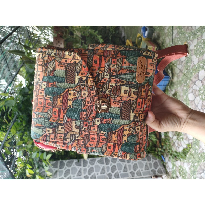 Balo handmade vải canvas Thủy Tuyên mới 100%. Mua cho bé đi học, mà bé không thích nên chưa dùng đến 11120