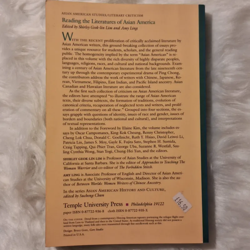 Reading the Literatures of Asian America 782812