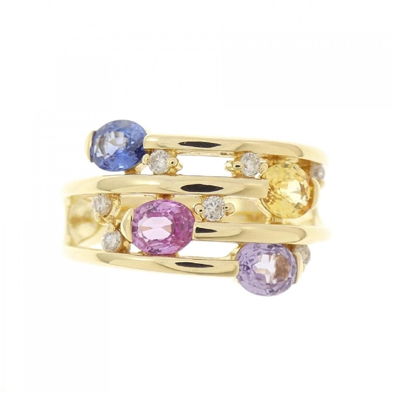 Nhẫn Sapphire K18YG 1.28CT - Hàng hiệu Chính hãng 852971