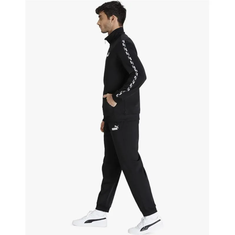 Trang phục thể thao Puma đen phối sọc dài tay quần jogger 790082