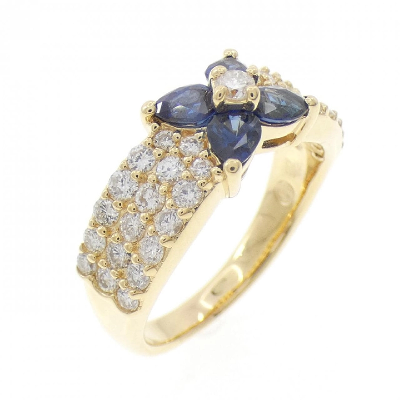 Nhẫn Sapphire Hoa K18YG 0.83CT - Hàng hiệu Chính hãng 854771