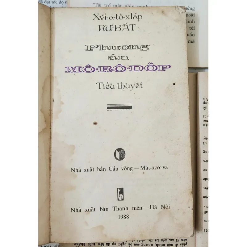 Sách Liên Xô: Phương án Mô-rô-dop 713095