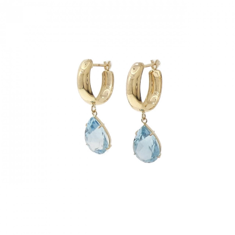 K18YG Blue Topaz Bông Tai - Hàng hiệu Chính hãng 870126