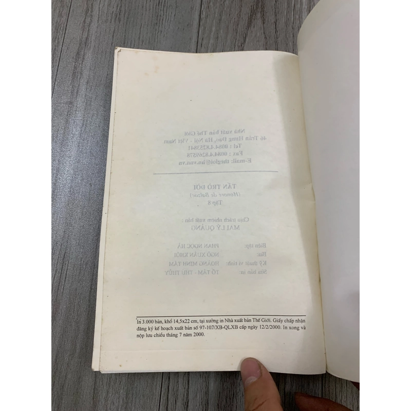 Tấn trò đời Balzac. Tập 8. 999 471184