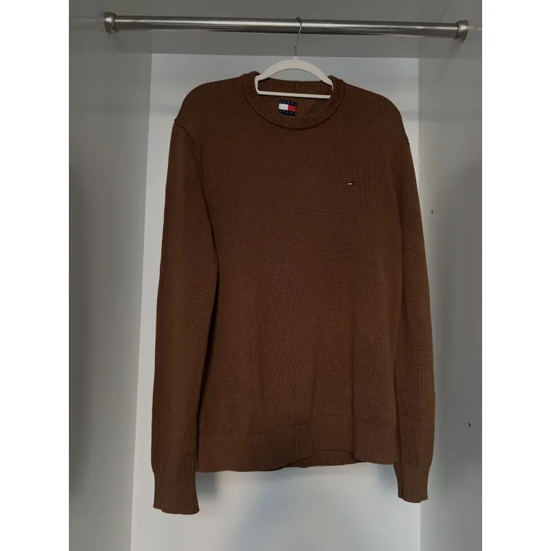 Áo len Tommy màu nâu size S chính hãng 976842