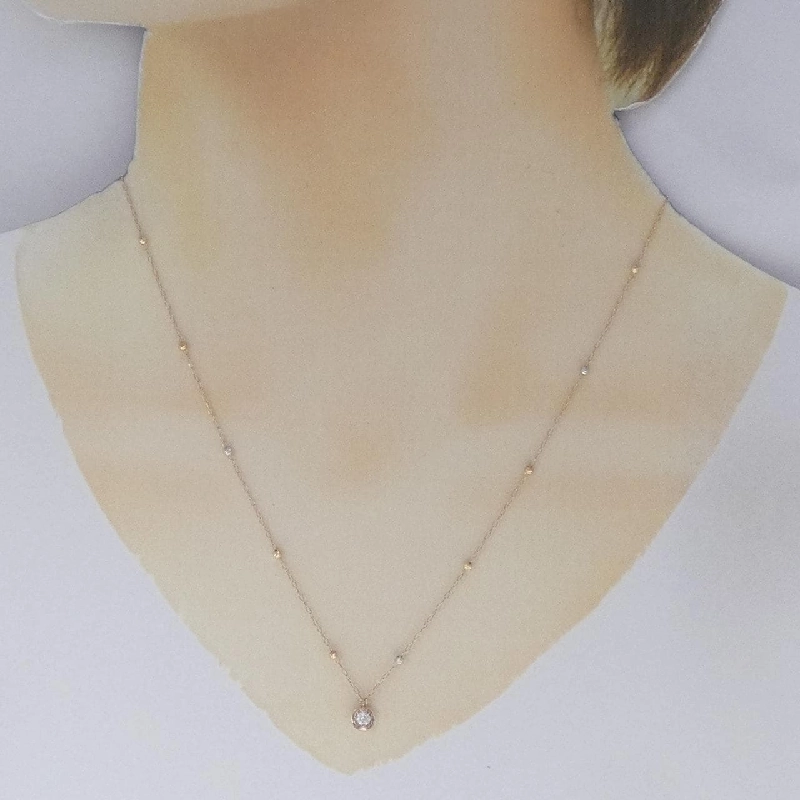 K10 Ba màu Kim cương Dây chuyền 0.10CT - Hàng hiệu Chính hãng 861481