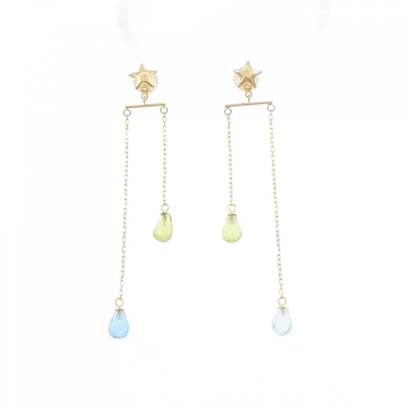 Bông tai Blue Topaz 750YG/K18YG - Hàng hiệu Authentic 865675