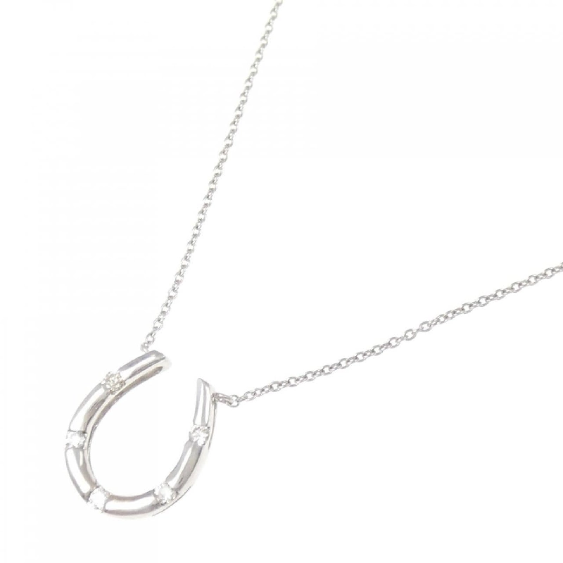 K18WG Móng ngựa Dây chuyền kim cương 0.10CT - Hàng hiệu Chính hãng 857541