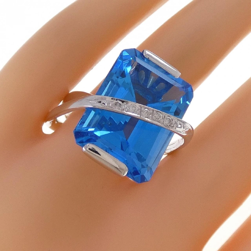 Nhẫn Blue Topaz K18WG - Hàng hiệu Chính hãng 849435