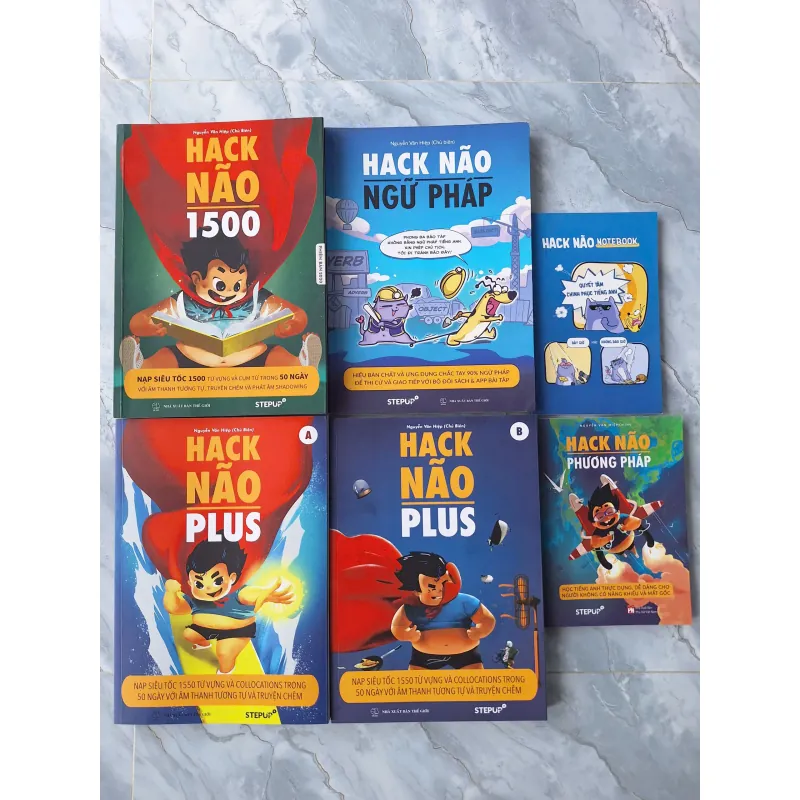 Trọn bộ 4 cuốn sách Hack não từ vựng và ngữ pháp và Hack não Plus 697483