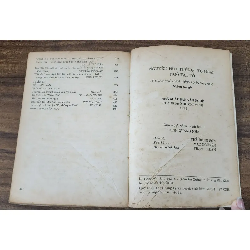 Phê bình & bình luận văn học: Nguyễn Huy Tưởng, Ngô Tất Tố & Tô Hoài (434 trang) 754589