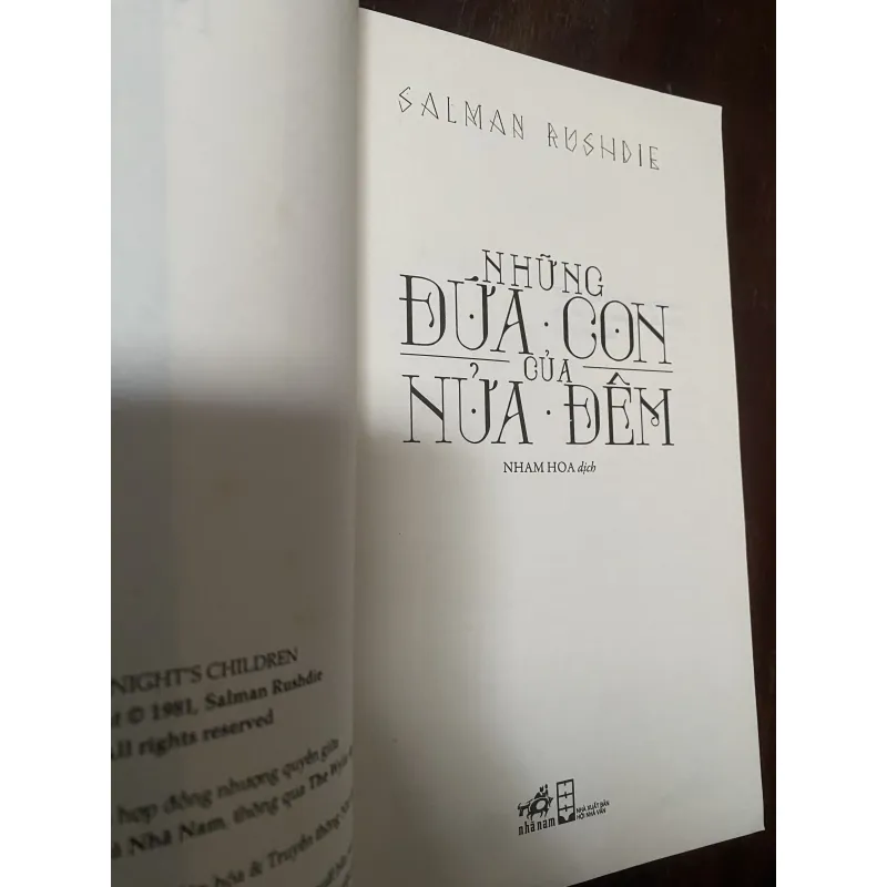 Những đứa con của nửa đêm—Salman Rushdie (bản in đầu) 1036028