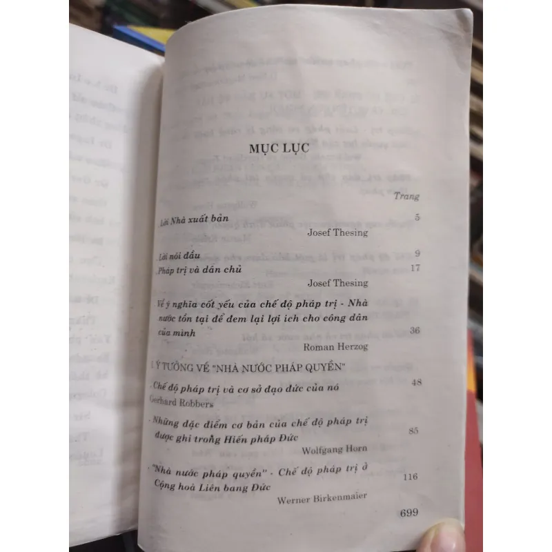 Sách: Nhà nước Pháp Quyền - Tác giả: Josef Thesing (A3) 601379
