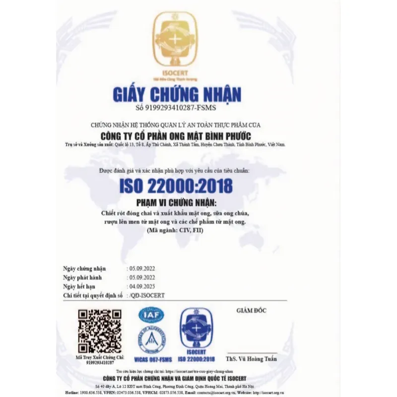 Mật ong Hương Lưu BP Honey ( chai 509ml)  719575