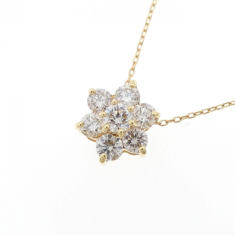 K18YG Hoa Kim Cương Dây Chuyền 0.50CT - Hàng hiệu Chính hãng 863869