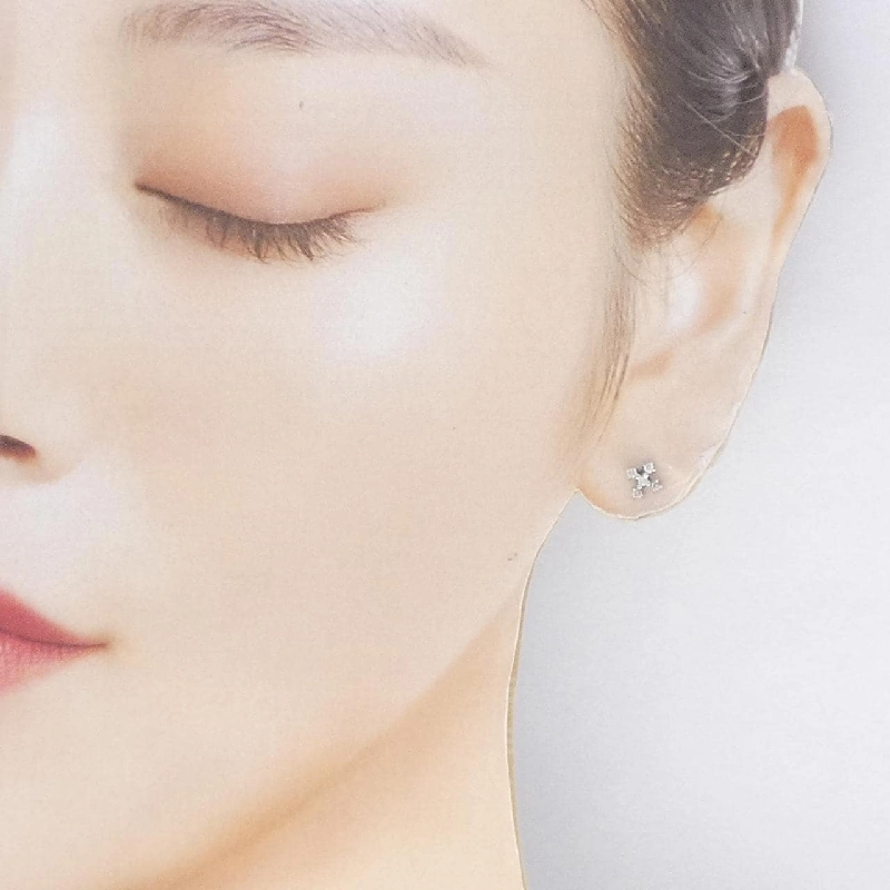 PT900 Bông tai kim cương chéo 0.12CT - Hàng hiệu Authentic 866463